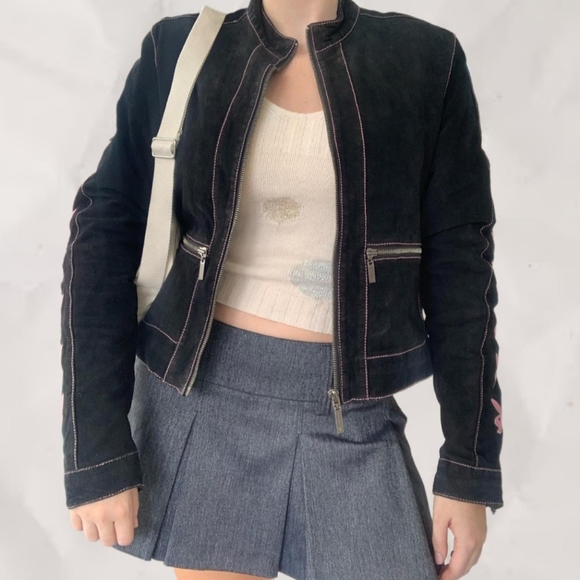 Playboy Suede Leather Jacket XS - Picture 3 of 9